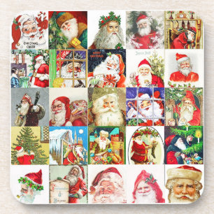 25 Verschiedene Santas Version 3 Untersetzer