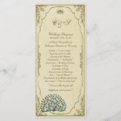 25 Vintage Pfauenhochzeiten Programm (Vorderseite)