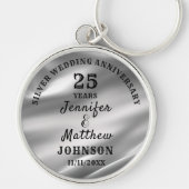 25. WEDDING JAHRESZEITALTER Silver Wedding Editabl Schlüsselanhänger (Vorne)
