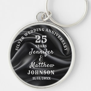 25. WEDDING JAHRESZEITALTER Silver Wedding Editabl Schlüsselanhänger