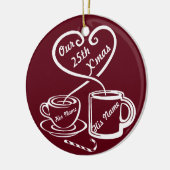 25. Weihnachten Keramikornament (Links)