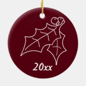 25. Weihnachten Keramikornament (Hinten)