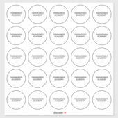 25 weiße Taekwondo-Bodenkleber individuell 5,72 cm Aufkleber (Blatt)