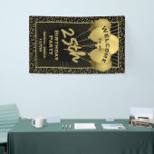 25. Willkommensmuster Black & Gold Random Number P Banner (Messeveranstaltung)