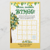 25 x Lemon Brautparty Games BINGO und GUESS WHO Flyer (Vorne)