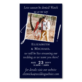 25 x Magnetic Wedding Livestreaming Save the Date Magnetische Visitenkarte