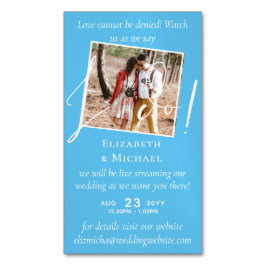 25 x Magnetic Wedding Livestreaming Save the Date Magnetische Visitenkarte