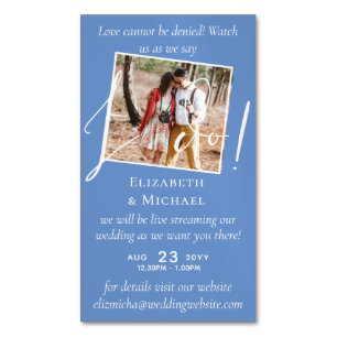 25 x Magnetic Wedding Livestreaming Save the Date Magnetische Visitenkarte