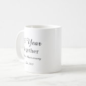 25 Year Anniversary Mug-Silver Wedding Anniversary Kaffeetasse (Vorderseite Links)