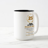 25 Years of Service Employee Appreciation – Custom Zweifarbige Tasse (VorderseiteRechts)