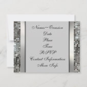 25 Years Silver Anniversary Elegant Invitation Einladung (Rückseite)