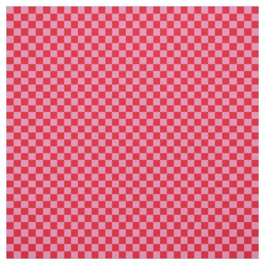 .25 Zoll Karo Rosa und Rote Checkerboard Stoff (Muster)