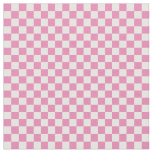 .25-Zoll-Karo Rosa und Weiße Tafel Stoff