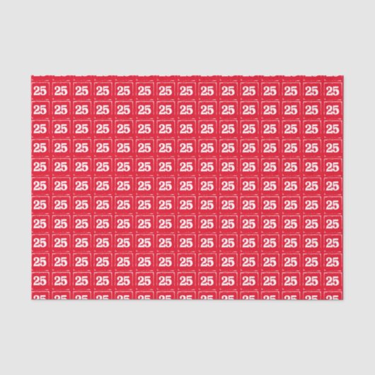 25 zum roten Tissue Paper Seidenpapier (Vorderseite)