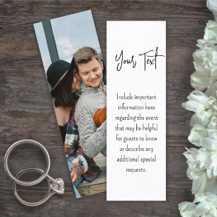 25er Pack Mini-Lesezeichen Hochzeit-Beilagkarten Telefonnummerkarte