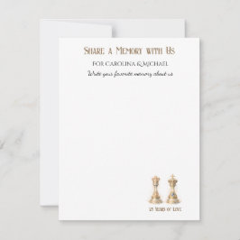 25th Anniversary Memory Cards Elegant Gold Mitteilungskarte