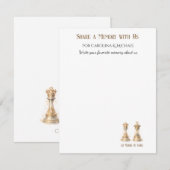 25th Anniversary Memory Cards Elegant Gold Mitteilungskarte (Vorne/Hinten)