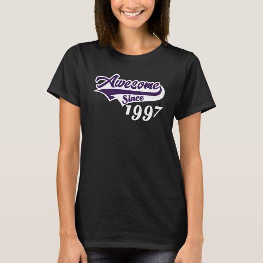 25th Birthday Awesome Since 1997 Age Of Perfection T-Shirt (Vorderseite)