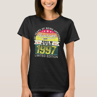 25th Birthday July 2022 25 Years Born 1997 T-Shirt