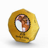 25th Gold Black Anniversary Gift Keepsake Fotoblock (Rechts)
