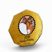 25th Gold Black Anniversary Gift Keepsake Fotoblock (Links)