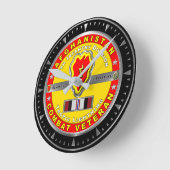 25th Infantry Division “Afghanistan Veteran” Runde Wanduhr (Winkel)