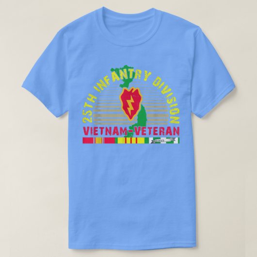 25th Infantry Division Vietnam Veteran T-Shirt (Design vorne)