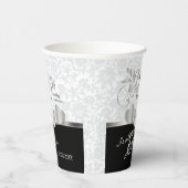 25th Silver and White Wedding Anniversary Pappbecher (Rechts)