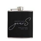 25th Silver Wedding Anniversary Gift Flachmann (Vorderseite)