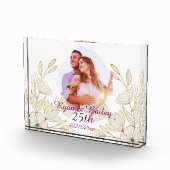 25th Spring Flowers Wedding Anniversary Design Fotoblock (Rechts)