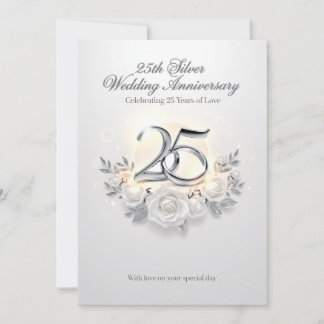 25th Wedding Anniversary Card – Celebrating 25 Yea Feiertagskarte
