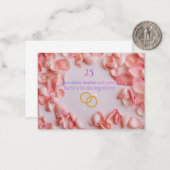 25th Wedding Anniversary Card for Couples – Silver Mitteilungskarte (Vorderseite/Rückseite Beispiel)