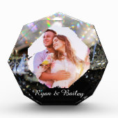 25th Wedding Anniversary Elegant Diamond Design Fotoblock (Vorderseite)