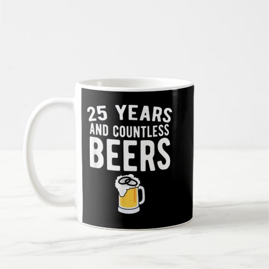 25th Wedding Anniversary Funny Husband Love Gift Kaffeetasse (Links)