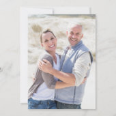 25th Wedding Anniversary Greenery Floral Photo Einladung (Rückseite)