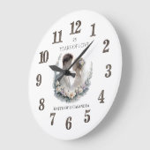 25th Wedding Anniversary Heirloom Celebration Große Wanduhr (Winkel)