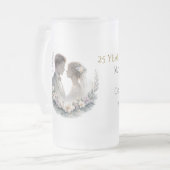 25th Wedding Anniversary Heirloom Celebration Mattglas Bierglas (Vorderseite Links)