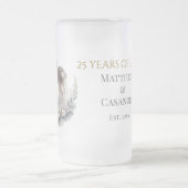 25th Wedding Anniversary Heirloom Celebration Mattglas Bierglas (Mittel)