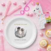 25th Wedding Anniversary Heirloom Celebration Pappteller (Party)