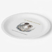 25th Wedding Anniversary Heirloom Celebration Pappteller (Schrägansicht)