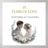25th Wedding Anniversary Heirloom Celebration Poster (Vorne)