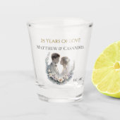 25th Wedding Anniversary Heirloom Celebration Schnapsglas (Vorderseite)