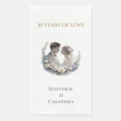25th Wedding Anniversary Heirloom Celebration Serviette (Vorderseite)