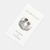 25th Wedding Anniversary Heirloom Celebration Serviette (Ecke)