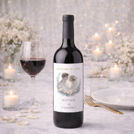 25th Wedding Anniversary Heirloom Celebration Weinetikett