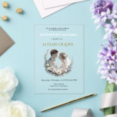 25th Wedding Anniversary Heirloom-Like Celebration Acryleinladungen (In Situ (Hochzeit))
