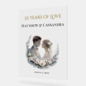 25th Wedding Anniversary Heirloom-Like Celebration Acrylschild (Winkel)