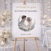 25th Wedding Anniversary Heirloom-Like Celebration Acrylschild