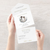 25th Wedding Anniversary Heirloom-Like Celebration All-in-One-Einladung (Abreißstreifen)