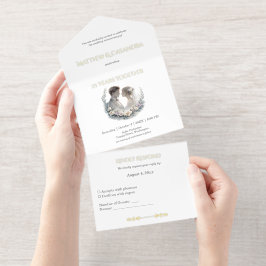 25th Wedding Anniversary Heirloom-Like Celebration All-in-One-Einladung